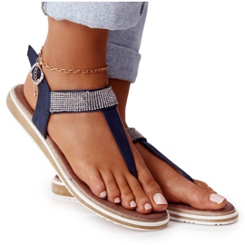 S.Barski Sandaler Klip-klapper Med Zirconias S. Barski 701-12 Marineblå brun marine blå