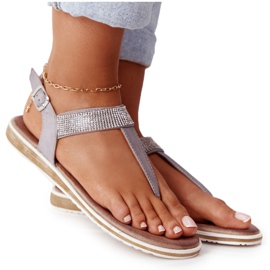 S.Barski Sandaler Klip-klapper Med Zirconias S. Barski 701-12 Grå