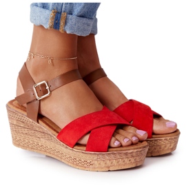 S.Barski Sandaler På Kile S. Barski GD-38 Rød brun