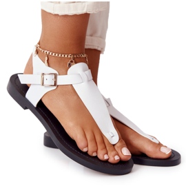 Læder Sandaler Klip-klapper Big Star HH274702 Hvid