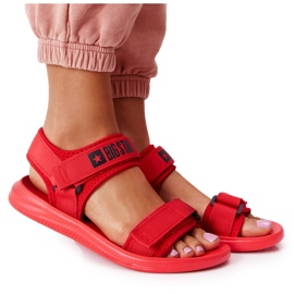Sports -sandaler til kvinder Big Star HH274A027 Rød