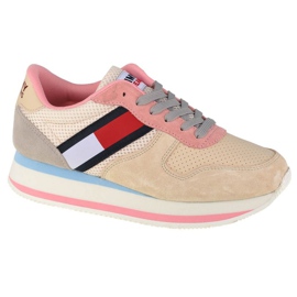 Tommy Hilfiger Jeans Flatform Runner W EN0EN01357-AA8 sko beige lyserød