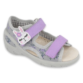 Befado børnesko pu 065P150 violet grå
