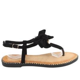 Sorte sandaler med sløjfe N-102 Sort