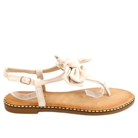Klip-klapper med beige sløjfe N-102 Beige