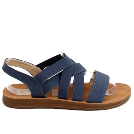 Sandaler med gummistropper, marineblå 9225 Blå marine blå
