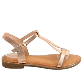 Champagne damesandaler C35-CH Champagne lyserød gylden