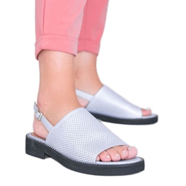 Blå sandaler med flad hæl fra Betsy
