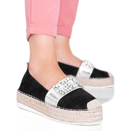 Sorte espadriller med Cher -sten