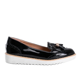 Golden hour sorte lakerede loafers