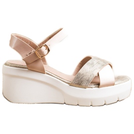 Small Swan Kile sandaler beige gylden