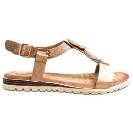 Evento Gyldne sandaler med ornamenter gylden
