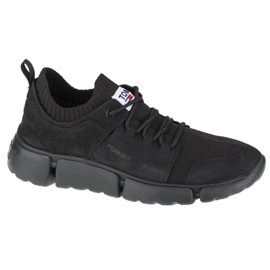 Sko Tommy Hilfiger Jeans Chunky Mono Sock Lea Sneakers M EM0EM00679-BDS sort