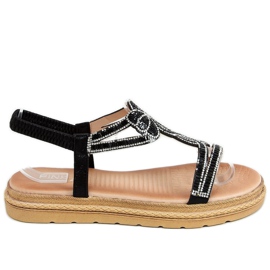 Sorte kvinders sandaler JN11-34 Sort