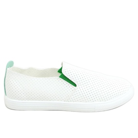 Sneakers slip-on hvide LA45 Grøn