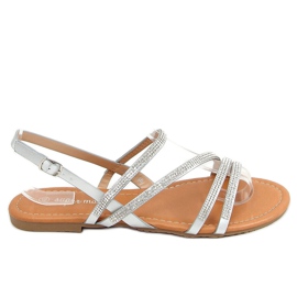 Sandaler med cubic zirconias sølv 4046 Sølv