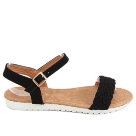 Sorte kvinders sandaler X572 Sort