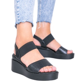 Sorte kile sandaler fra Wins