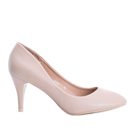 Beige pumps på en Dela hæl