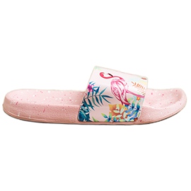 Bona Moderigtige flip-flops med en flamingo lyserød