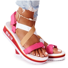 Foam Wedge Sandals Big Star HH274A083 Lyserød
