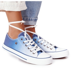Dame Sneakers Big Star HH274129 Ombre Marineblå hvid marine blå