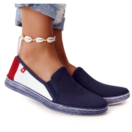 Dame Espadrilles Big Star HH276008 Marineblå-hvid rød marine blå