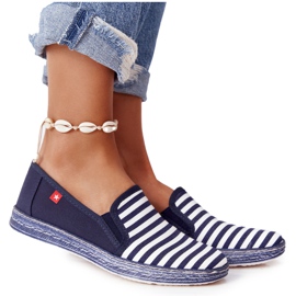 Dame Espadrilles Big Star HH276002 Marineblå-hvid marine blå