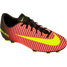 Nike Mercurial Vapor Xi Fg Jr 831945-870 fodboldsko flerfarvet rød