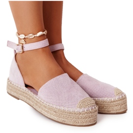 Espadrilles på halmplatformen Violet Bali