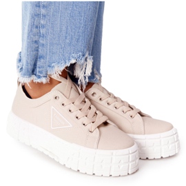 Dame Sneakers Beige Big City Life