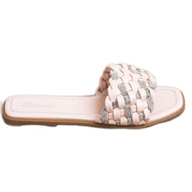 Balada Hjemmesko med cubic zirconia beige