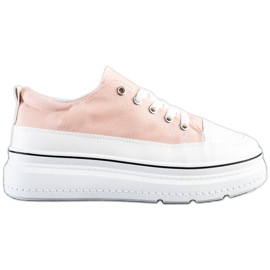 Seastar Moderigtige sneakers på platformen lyserød