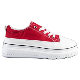 Seastar Moderigtige sneakers på platformen rød