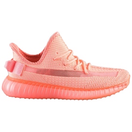 SHELOVET Tekstil sneakers på platformen orange