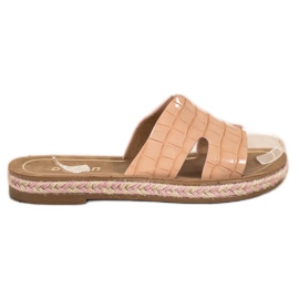 SHELOVET Casual Beige hjemmesko