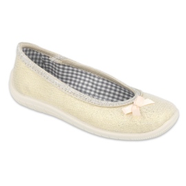 Befado Børns hjemmesko med en bue 980x103 beige