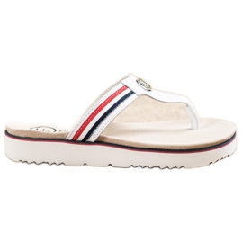 Filippo Flip Flops i læder hvid