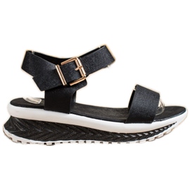 Groto Gogo Sandaler på platformen med glitter sort