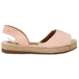 Ideal Shoes Slip-on Espadrilles lyserød