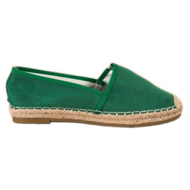 SHELOVET Grøn Openwork Espadrilles