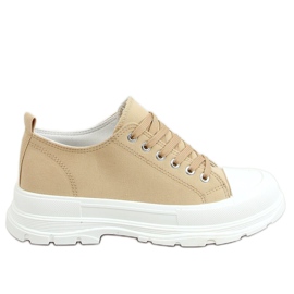 Beige sneakers til kvinder LA122 Khaki