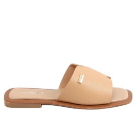 Kvinders beige tøfler 3526 Camel