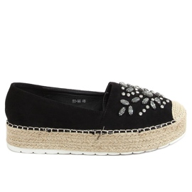RC-96 Sorte Espadriller med sten