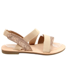 Beige sandaler til kvinder S060115 Khaki