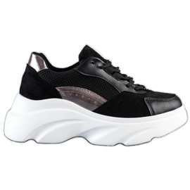 Seastar Sorte sneakers på platformen
