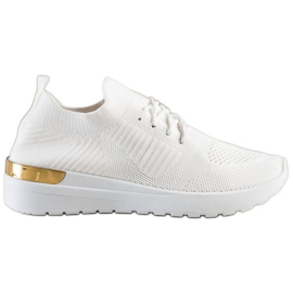 SHELOVET Komfortable Slip-On sneakers hvid