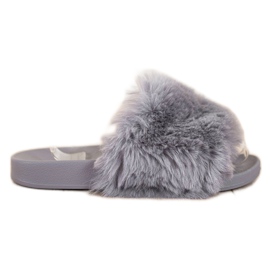 Bona Casual flip -flops med pels grå