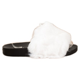 Bona Casual flip -flops med pels hvid