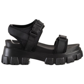 Seastar Sandaler på platformen med spænder sort
